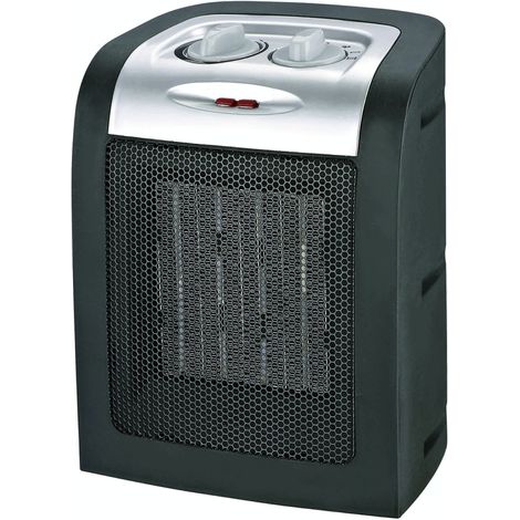 DREXON 923903 - Chauffage d'appoint Soufflant Céramique 1800W TAKO- 1712.321.8 cm- Noir Argent