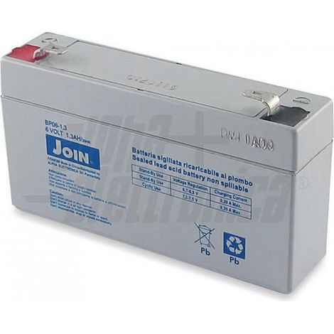 Batteria al piombo 6v 1,3ah agm con faston alpha elettronica bp06-1.3 (1/5)