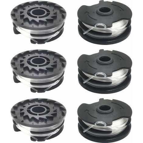 Lot de 6 bobines de fil de rechange pour débroussailleuse électrique et thermique – diamètre 2 mm, longueur 4 m, compatibles modèles courants (1/5)