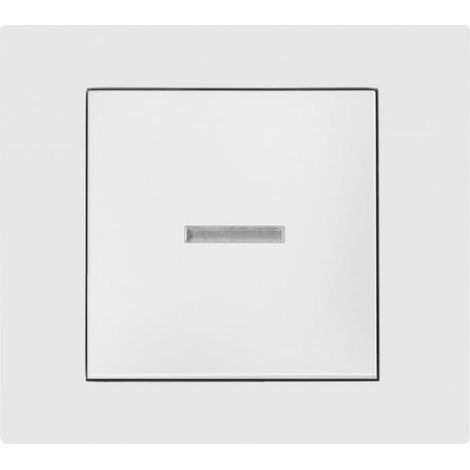 Interruptor de escalera Vestra sin marco con retroiluminación, empotrable, IP20, blanco, 3825-10