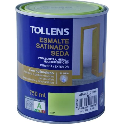 Tollens Esmalte Satinado al agua Amarillo lima 750 Ml