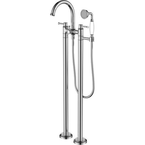Robinet Mélangeur Baignoire Rétro sur pied Chromé - Allure (1/2)