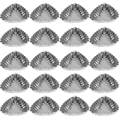 20pièces Moules à Tartelettes et Cupcakes Acier Inoxydable Résistants Chaleur pour Pâtisserie Maison Moules à Gâteaux DIY pour Tartes Puddings Biscuits et Muffins,Parent,- (1/5)