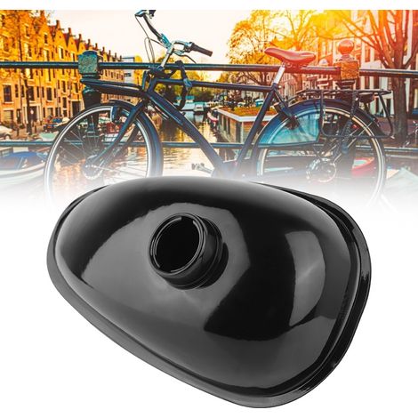 Robuster, schwarzer Metall-Benzintank für motorisierte Fahrräder (2 Liter) mit Deckel (80 cm³) – Fahrrad-DIY-Zubehör (1/5)