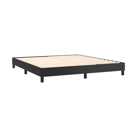 Sommier champignon avec matelas et lumière LED, noir, 160 × 200 cm, éclairage led d’ambiance, meuble de chambre, design contemporain, montage facile (1/5)