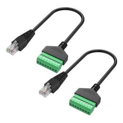 2 Pack RJ45 Male Screw Terminal RJ45 8P 8C Male to 8Pin Female Bolt Screw Type Ethernet Terminals Net Network Pluggable Type Jack Plug for AV CCTV UTP DVR Cat5 Cat6 Cat7 (1/5)