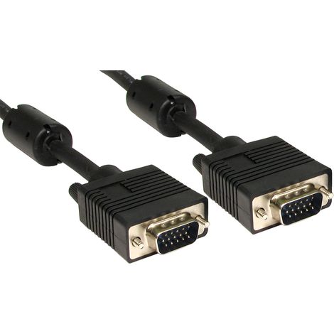 Câble VGA RS PRO 5m VGA / Mâle, VGA / Mâle Noir ( Prix pour Boîte de 5 )