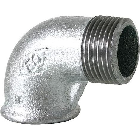 Raccord en fonte malleable galva Nr.92 Coude fem/male 90° diam. 1" (1/3)