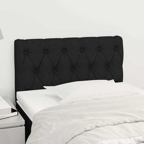 vidaXL Cabecero de tela negro 80x7x78/88 cm (1/5)