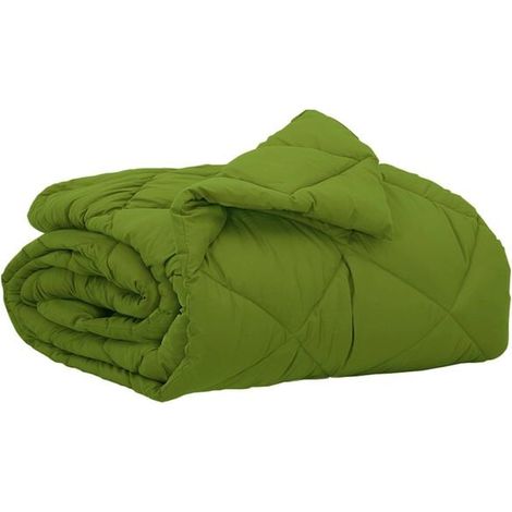 Couette d'été une place en duvet, verte, 200 x 135 cm, microfibre. (1/5)