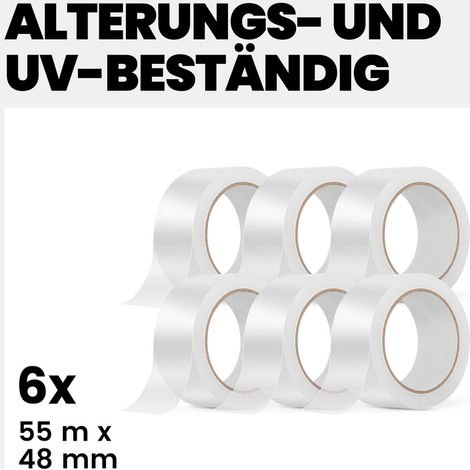 Klebeband Paketklebeband 6 Rollen 66m x 48mm transparent Paketband Kleberolle (1/5)