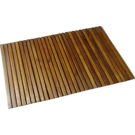 Badematte, Holzmaterial, Feuchtigkeitsbeständig, Schokolade (1/2)