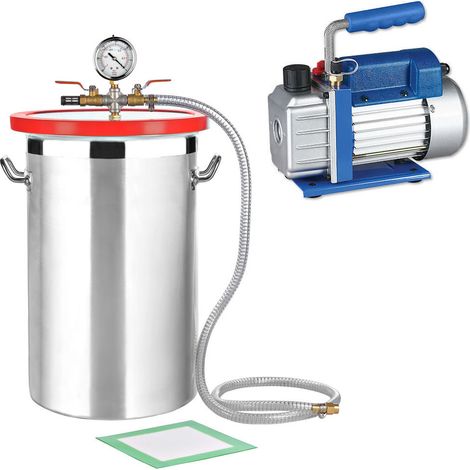 SET Camera del vuoto 27,7L + 70 l/min Pompa del vuoto Impianto di condizionamento dell'aria
