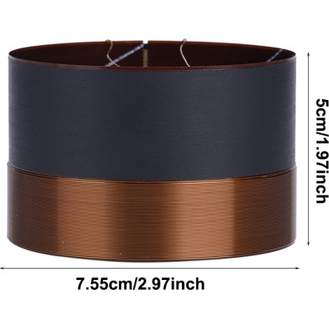 pièce Haut-parleur de graves audio 75,5 mm, bobine mobile, woofer, entraînement sonore, aluminium noir (1/5)