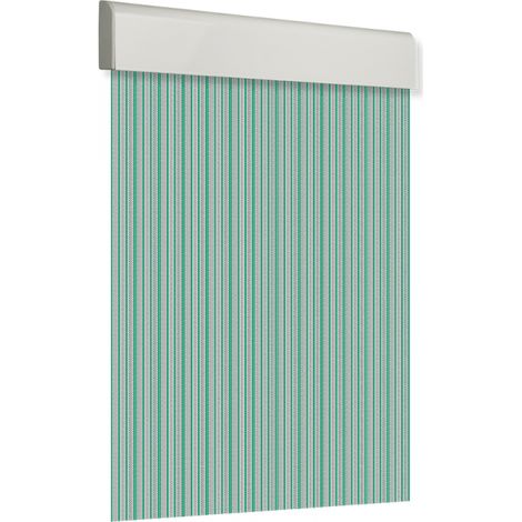Cortina para puerta 90x210cm plana tosca "Nº7" color cristal-verde (1/5)