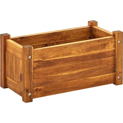 Fioriera rialzata piante fiori giardino 50 x 25 x 25 cm legno di acacia 020001189