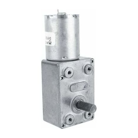 DC 12V Moteur Electrique de Réduction Réversible Turbine à Couple Elevé Boîte à Engrenages à Vis sans Fin pour Fenêtres, Ouvre-portes (6RPM)-- (1/4)
