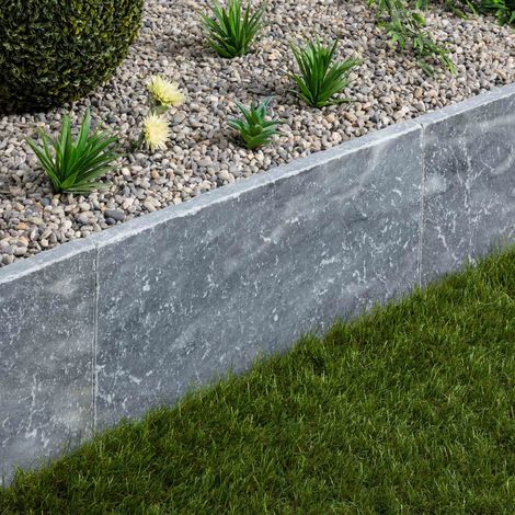 Bordure de jardin Pierre d'Adana Gris / Bleu 61x40,6x3 cm (à l'unité) - RO'MA NATURE (1/4)