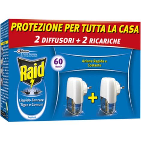 ANTIZANZARE RAID ELETTROEM E LIQUIDO 30 NOTTI 2+2- 12,0 pz