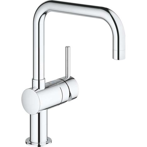 Mitigeur de cuisine bec en 'L' 32488000 – GROHE StarLight chrome éclatant – Cartouche céramique 46 mm – Rotation 360°