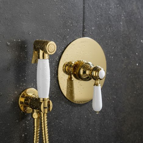 Set de douche intime encastré PaulGurkes en or (1/5)