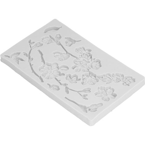 Moule à chocolat en silicone alimentaire, démoulage facile, formes florales variées, moule à gâteau en résine pour desserts faits maison, 50-2253, Gris (1/5)