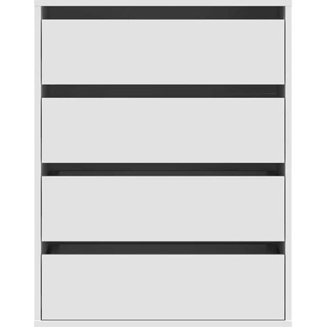 vidaXL Corner Chest of Drawers White 60x41x76 cm Engineered Wood