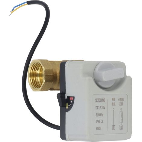 DN25 2 Way Brass Ball Valve Normally Closed Electric Ball Valve 1in Pipe Thread DC12‑24V (1/5)