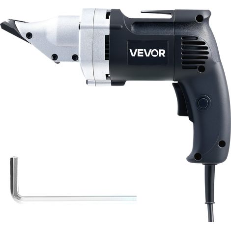 Cisaille à Tôle Électrique, 4 A, Cisaille à Métaux Filaire avec Tête Pivotante 360°, Vitesse Variable, Coupe Continue et Nette, pour Acier Galvanisé 1,22 mm, Acier Inoxydable 1,22 mm, 2500 SPM (1/5)