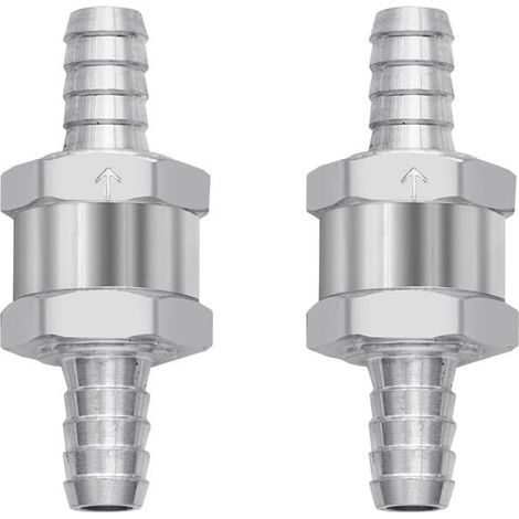 Sollbry 2-teiliges 8-mm-Kraftstoffrückschlagventil aus Aluminiumlegierung, Einweg-Rückschlagventil für Diesel- und Benzinvergaser, Niederdruck-Kraftstoffsysteme (1/5)