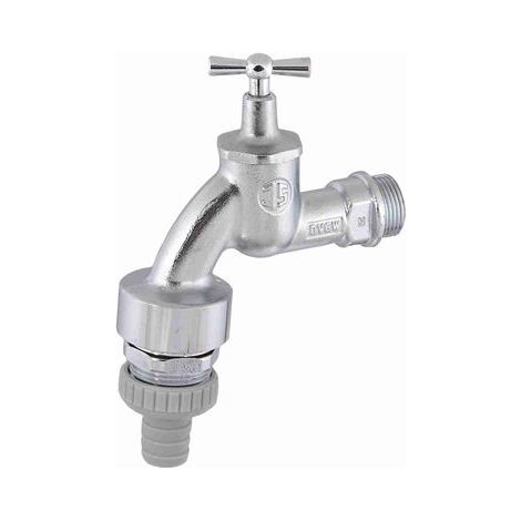 Vanne de décharge JS avec RB, RV, SV, Bouchon de sortie, Schweiß, 3/4", finition mate chromée, DVGW (1/3)