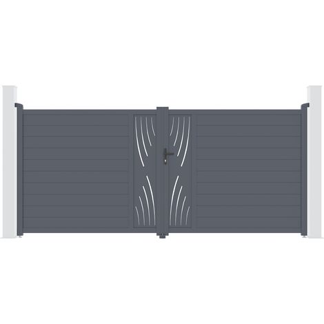 Portail aluminium battant VELETA 400x180cm (1/4)