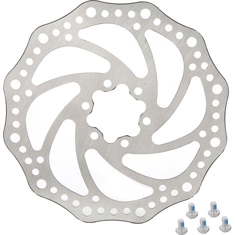 Disque de frein à disque pour vélo 160mm acier allié, moyeux filetés, rotor de bicyclette, accessoire pour VTT et vélo pliant (1/5)