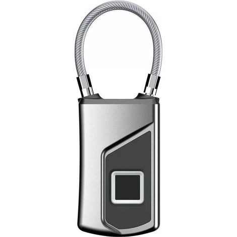 Intelligentes Fingerabdruck-Vorhängeschloss, USB-aufladbares schlüsselloses Sicherheitsschloss, IP66 wasserdicht für Haustüren, Rucksäcke, Koffer, Fahrräder (1/5)