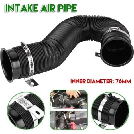 Tubo di aspirazione aria da 76 mm (3 pollici), tubo di aspirazione aria fredda, tubo di aspirazione, tubo aria universale per auto