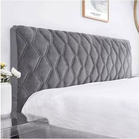 Housse Tête De Lit , Protecteur Housse avec Côté Extensible, Housse Lavable Anti-poussière (Color : Dark Gray, Size : 160cm) (1/5)