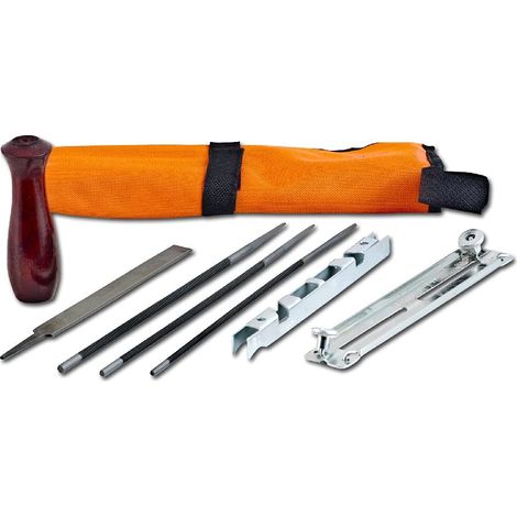 ARNOLD 1194-X1-0030 - Set per affilatura catena della motosega con custodia a rotolo (1/4)