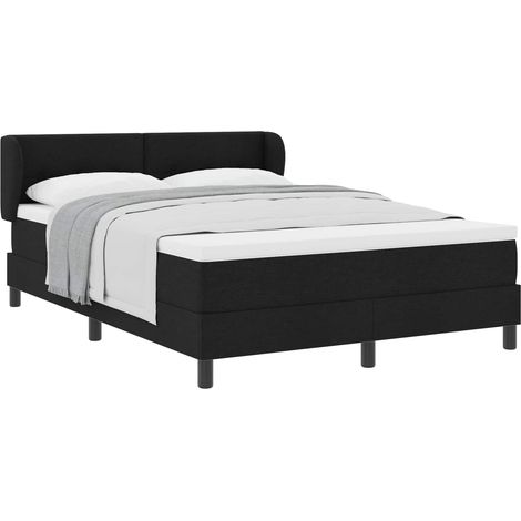 Maison Exclusive - Letto a molle con materasso Nero 140 x 190 cm Tessuto
