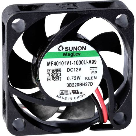 Sunon MF40101V2-1000U-G99 Ventola assiale 12 V/DC 11.89 m³/h (L x L x A) 10 x 40 x 40 mm
