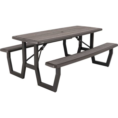 Mesa de picnic Lifetime Rough-Cut plegable (1/5)
