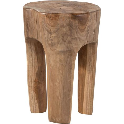sgabello in legno di Teak 30x30x40 Teak naturale laccato UNIKA 154