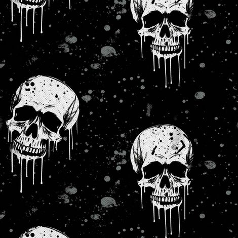 Tela Oxford decorativa para exteriores - Motivo de calavera I DX4989 (1/5)