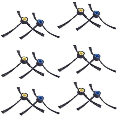 Lot de 12 brosses latérales pour AMIBOT Animal Premium H2O (6 paires),Aspirateur robot (1/4)