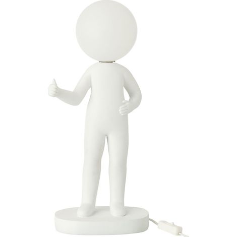 Lampe bonhomme en résine blanche (1/2)