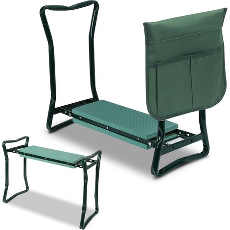 SWANEW Sgabello da Giardino Pieghevole - Panchina da Giardinaggio - Panchina per Ginocchia da Giardino - Sedia da Giardino - Confortevole e Antiscivolo (1/5)