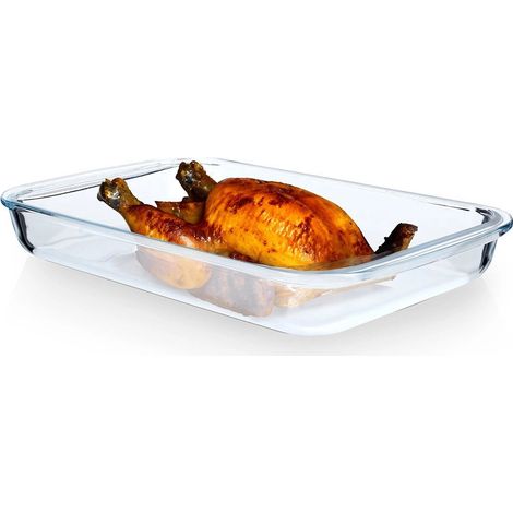 Plat en verre rectangulaire 39,5x24x5 cm