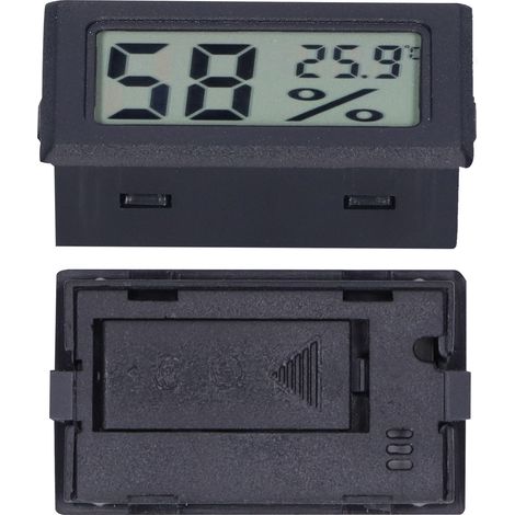 Thermomètre connecté sans fil pour maison intelligente - Capteur numérique intérieur avec écran LCD FY11001 Noir (1/5)