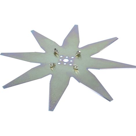 vhbw Lame (8 étoile) compatible avec Lizard L 200 tondeuse - Lame de rechange, gris, acier