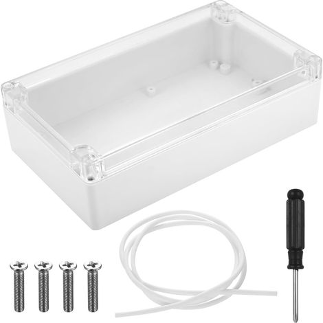 Boîte de Dérivation Electrique Extérieur,Boîte de Jonction Étanche IP65 Imperméable,Boîte de Distribution Électrique Extérieur,Boîtier de Projet Électrique Plastique avec Couvercle Transparent (1/5)