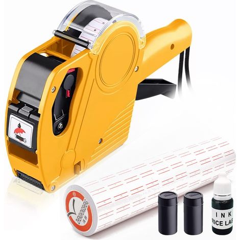 Imprimante d'étiquettes de prix multifonctionnelle en ABS, 8 bits, pour supermarché, machine de codage à une rangée, étiquetteuse manuelle pour commerce de détail. (1/5)